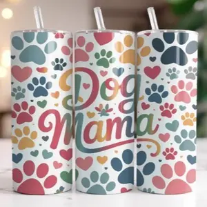 Dog mama | 20oz sublimation transfer print out (TRANSFER ONLY, NOT A FINISHED TUMBLER)