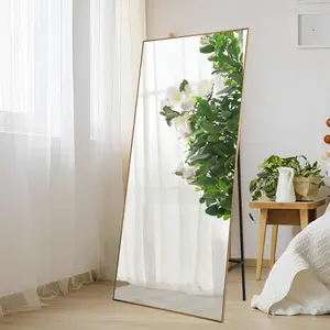 【GARVEE】Oversized Full-Length Mirrors in Various Sizes (71x31, 76x34) Featuring HD Explosion-Proof Glass, Sleek Aluminum Alloy Frames, Versatile Leaning or Floor Stand Options, Ideal for Bedroom, Living Room, and Gym Use