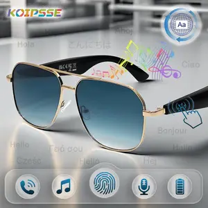 KOIPSSE Smart Glasses, Multifunctional Smart Glasses, Wireless Translation Glasses with HiFi Sound Effect, Outdoor & Sports Glasses for Men & Women, Wearable, Multifunctional Audio Sunglasses