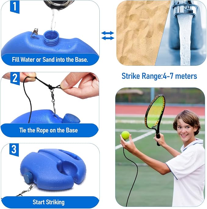 Tennis-Trainer Set 2pcs Tennis Bouncing Balls Tennis Ball | Portable Innovative Ball Game for Outdoors, in The Garden, in The Park for Children & Adults Tennis-Trainer Set 2pcs Tennis Bouncing Balls Tennis Ball | Portable Innovative Ball Game for Outdoors, in The Garden, in The Park for Children & Adults