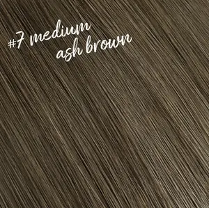 K Tips Flat Tip Keratin Extensions #7 Medium Ash Brown