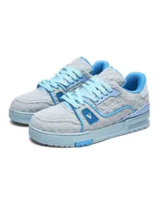 Unisex low top sneakers for students, campus versatile sports and leisure shoes, classic retro fashion sneakers, star shoes, men's Athletic shoes, couple sneakers, versatile Air Force No.1 lightweight new casual shoes, sports shoes, light blue