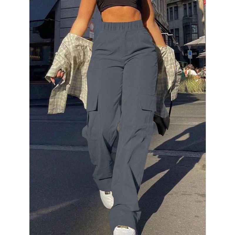 Girl Teen Casual Pocket Loose Straight Cargo Pants Sports Exercise Street Fashion Outdoor Spring Summer Autumn Winter Size 8-16 Years GK2083