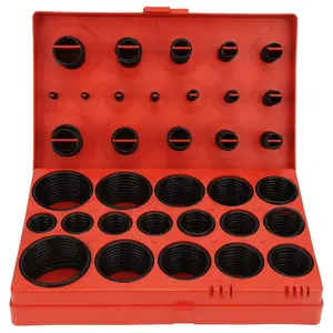 419PCS Universal Black O Circle Assortment Set with Box Stamps Gasket Rubber O Rings for Cylinder, Automobile, Valve, Substance Pipeline, Roller Various Sizes
