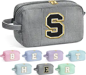 Birthday Gifts - 20th 30th 40th 50th 60th Birthday Gifts for Women,Personalized Birthday Gifts for Women Her Best Friend Mom Sister, Monogram Initial Makeup Bag, Cute Cosmetic Bag for Women S