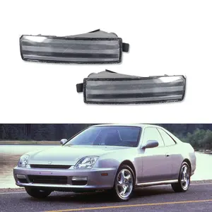 2pcs Euro Style Clear Lens Front Bumper Signal lamps Light Pair For 1997 1998 1999 2000 2001 Honda Prelude,Replace OEM 33351S30003; 33301S30003, HO2530123; HO2531123
