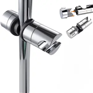 Adjustable Shower Head Holder, Fits 1.8-2.5cm Sliding Rods, Universal Handheld Shower Head Stand, Multi-Angle Rotation, No Drilling Needed