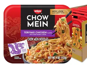 Nissin Chow Mein Noodles, Teriyaki Chicken, 4 Ounce (Pack of 8)