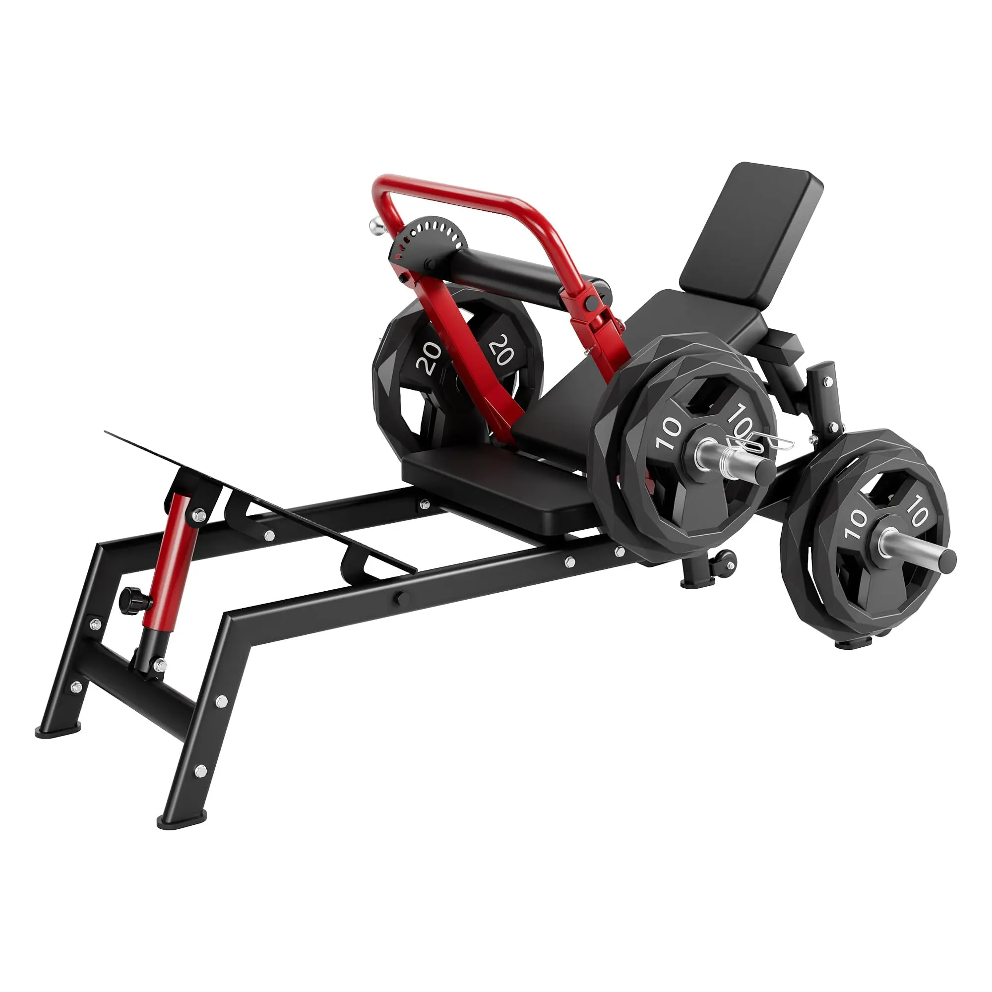 Heavy Duty Hip Thrust Machine – 900LBS Plate-Loaded Glute Trainer with Adjustable Footboard for Home Gym Workouts
