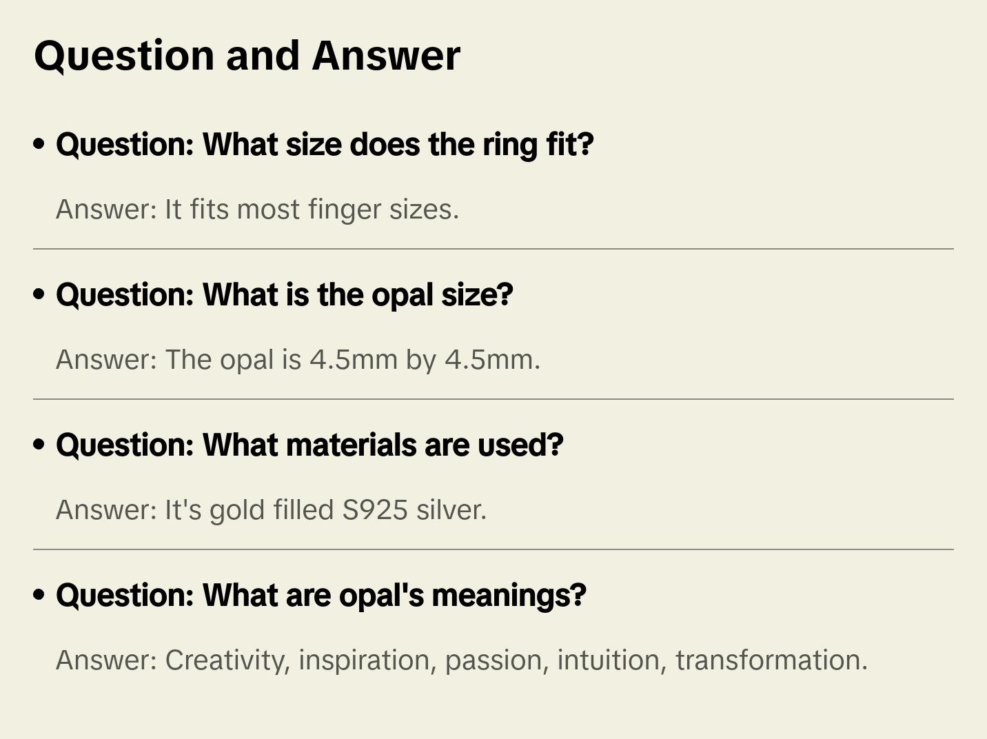 Opal Crescent Moon Adjustable Ring