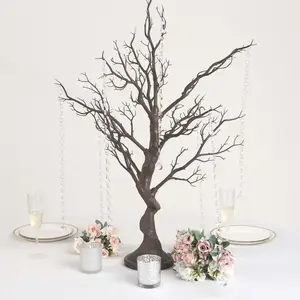 Manzanita Tree Centerpiece 34" Natural with 8 Acrylic Bead Chains - Easy Assembly Decorative Artificial Tree
