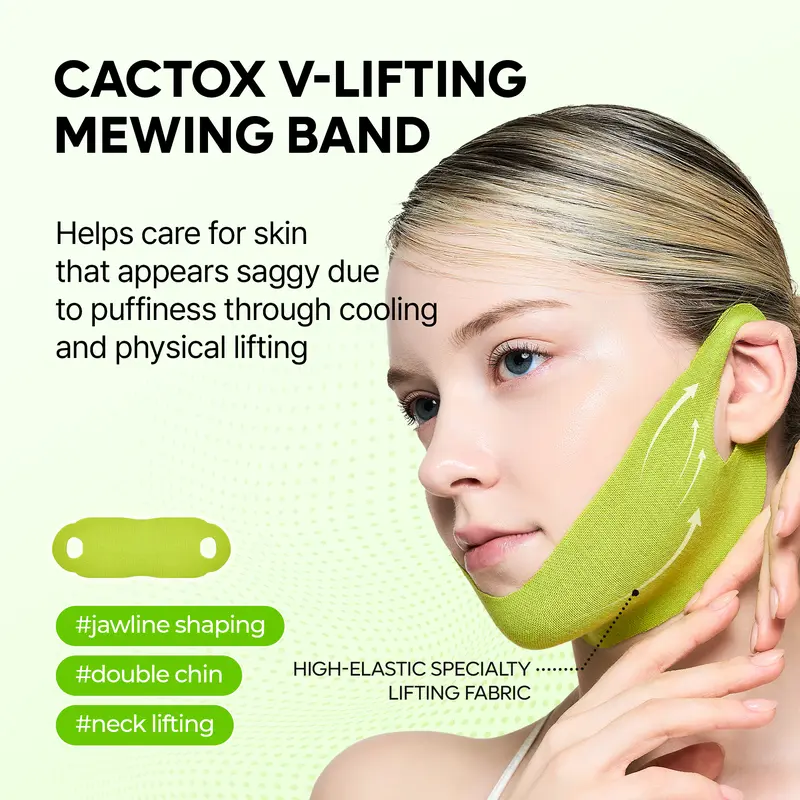 [Dr.Melaxin Official] CACTOX V-LIFTING MEWING BAND with Cactus Cooling Reduce Puffiness & Pore Tightening for Visible Pore Care Skin Repair 2