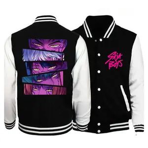 Saja Boys Kpop Demon Hunters Varsity Jacket, Anime Kpop Bomber Streetwear, Trendy Youth Outerwear Fan Gift
