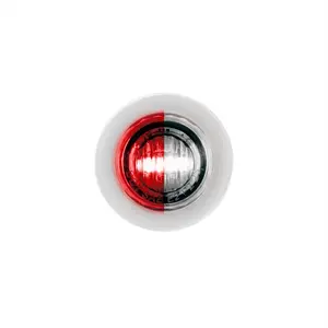 2 LED 3/4" Mini Double Fury Light (Clearance/Marker) - Red & White LED/Clear Lens