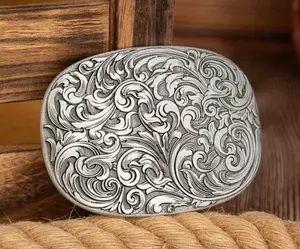 ANTIQUE SILVER Flora Belt buckle