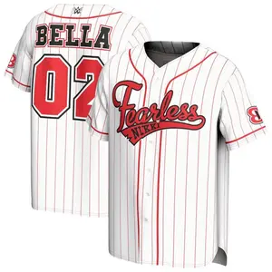 Youth ProSphere White Nikki Bella Fearless Baseball Jersey GIFT FOR HOLIDAY