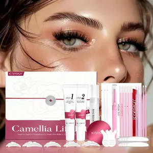 Camellia Dual Effect Perm Eyelash Set, 1 Box Long Lasting Definition Vegan Barbie Curl Keratin Perm, Instant Results Eyelash Perm Kit, Makeup