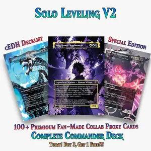 Solo Leveling V2 MTG Proxy Commander Deck - 117 Cards Set