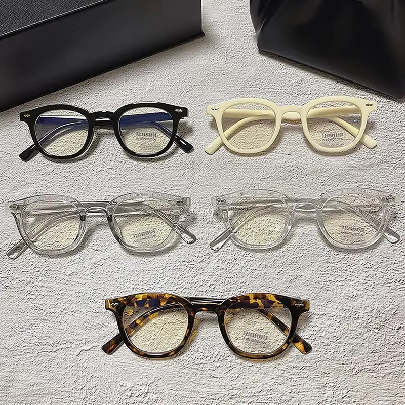 5 pcs Vintage Simple Anti Blue Light Glasses Men Women Blue Light Blocking Glasses Computer Screen Glasses Decorate Eyeglasses