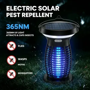 Solar Bug Zapper – 360° UV Mosquito Killer, Rechargeable, Portable & Safe Chemical-Free Insect Repeller