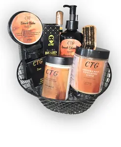 CTG Men's Luxurious Grooming Gift Set - Exfoliating Beard Scrub, Beard Shampoo, Conditioner, Balm, Cologne, Body Butter & Comb Brush - Perfect for Birthday or Anniversary