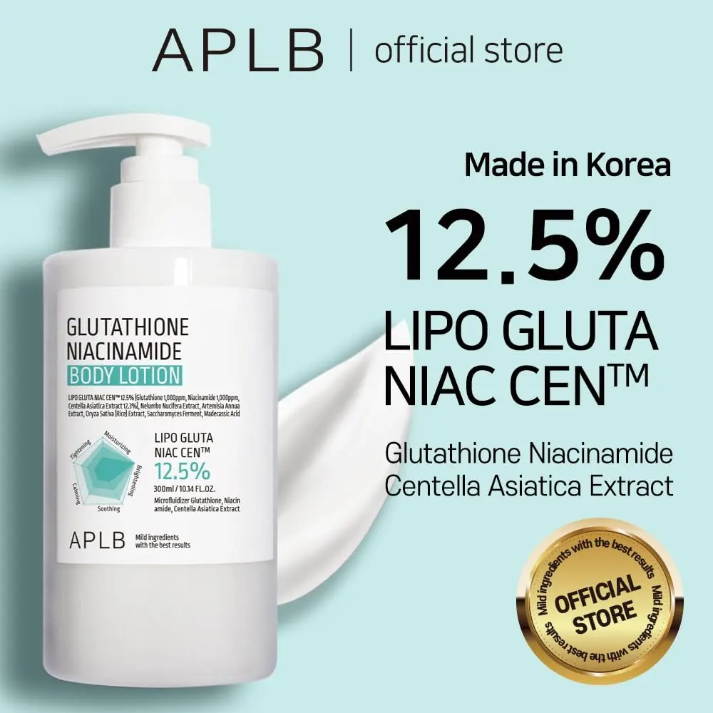 glutathione pump APLB Glutathione Niacinamide Body Lotion | LIPO GLUTA NIAC CEN 12.5% 10.14  FL.OZ body lotion moisturizer lotion pump bottle body firming
