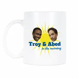 Troy and Abed in the Morning Mug, Community TV Show Cup, Gift for Fans