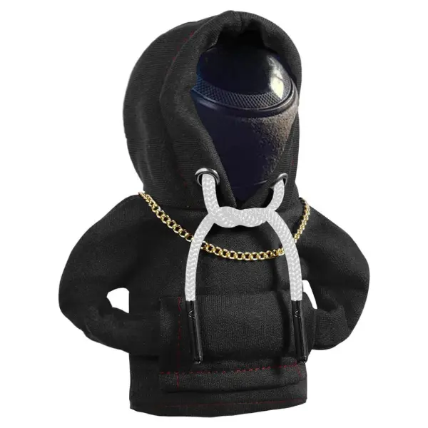 Car Gear Shift Knob Hoodie Cover with Chain, Universal Fit Shift Knob Cover, Automotive Interior Decoration Car Accessories Gift