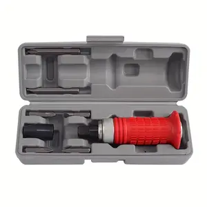 7-Piece Multi-Purpose Impact Screwdriver Set with Impact Driver, Scraper, and Multi-Function Screw Extractor - Durable Metal, No Electricity Required, Reversible Manual Screwdriver with Slot, Chrome Metal