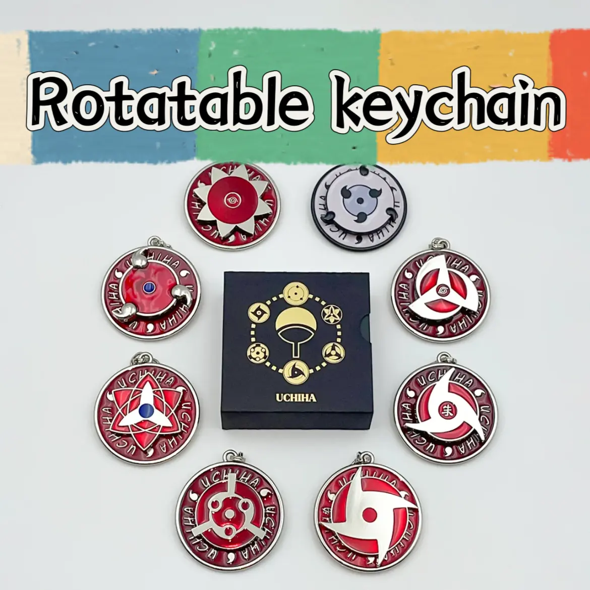Rotatable Sharingan Keychain