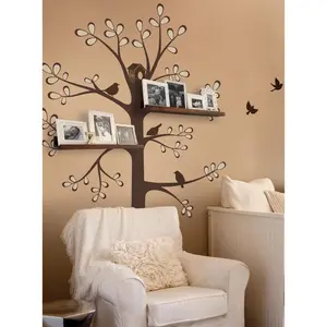 Shelving Tree Decal with Birds - New Style