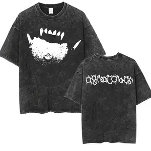 Ken Carson AGC Actual Hate Teen X Vamp T Shirt A Great Chaos Opium T-shirt Men Vintage Washed Fashion Cool Tshirt Man Streetwear