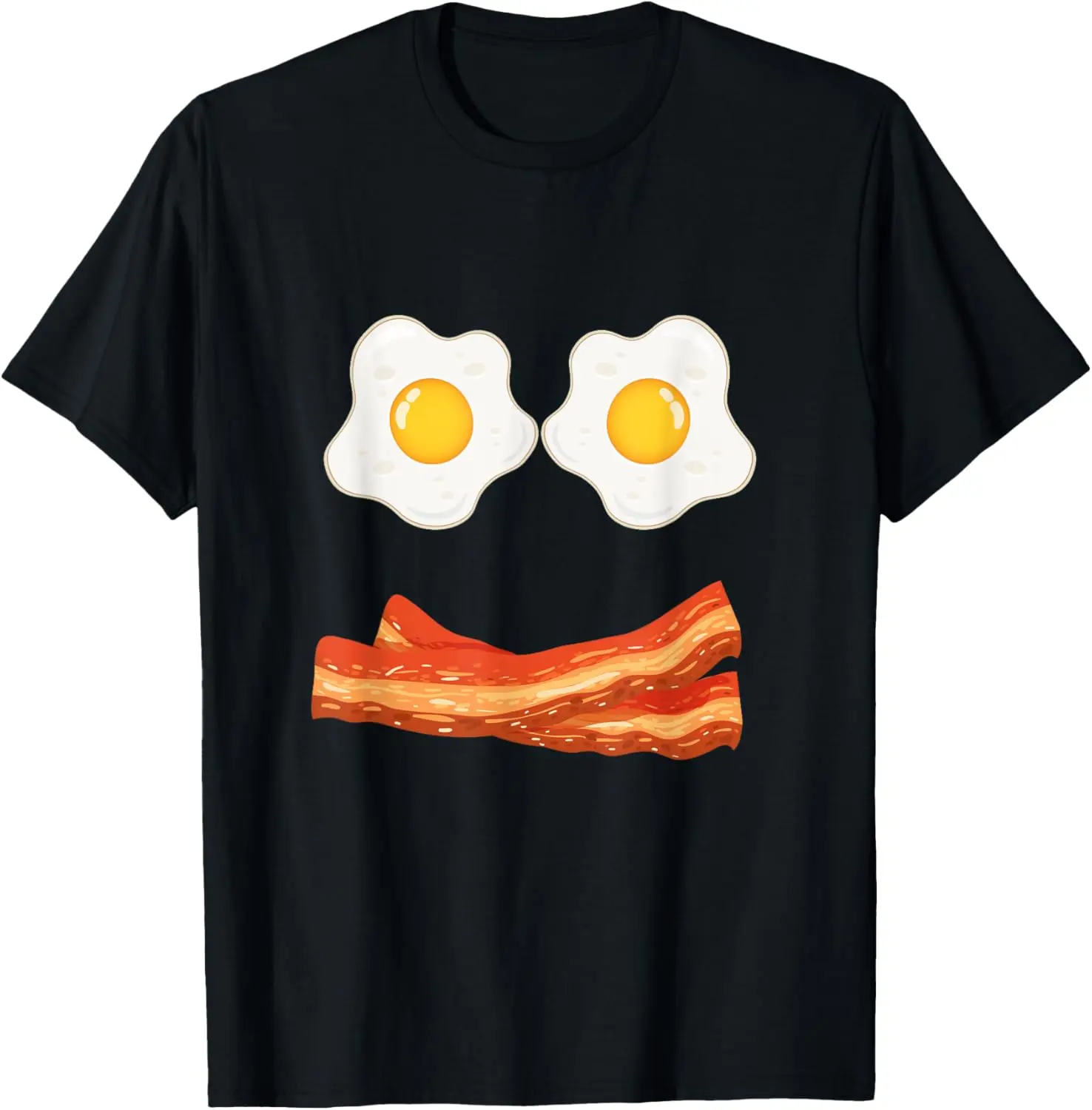100% Cotton Bacon And Eggs Funny Breakfast Humor Bacon And Eggs T-Shirt