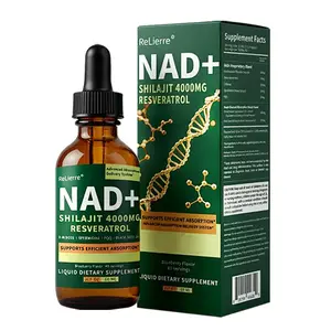 ReLierre Liposomal NAD+ Liquid Supplement, 4000mg with Shilajit, Resveratrol, Spermidine, PQQ, Black Seed Oil - High Absorption Daily Anti-Aging, Cellular Energy Support (60ml, Blueberry Flavor)