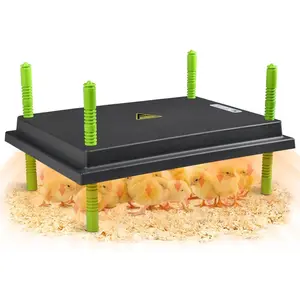 Chick Brooder Heater Plate, 12"X16" Warmer Brooder Plate For Chicks With Adjustable Height & Temperature Display, 30W Temperature Control Brooder Heating Plate For 40 Baby Chicks Duck