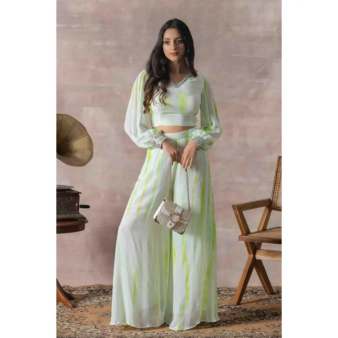 Trendy Tie-dye Indo-western Set
