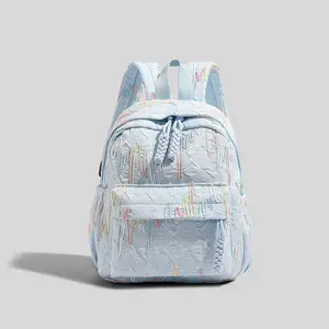 Mini Backpack Soft Fabric Fresh Macaron Colors Portable Small Bag Ideal for Students Commuting Shopping Practical and Gentle Design