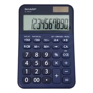 Sharp 10-Digit EL-M335 Extra-Large Desktop Calculator – Dark Blue