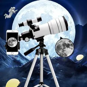 Astronomical Telescope, 1 Set Portable Large Aperture Telescope with Tripod & Phone Holder, Outdoor Camping Telescope for Astronomy Enthusiasts