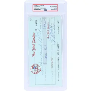 Jim Kaat New York Yankees Autographed Check from August 15, 1979 - PSA 84855580 - Fanatics Authentic Certified