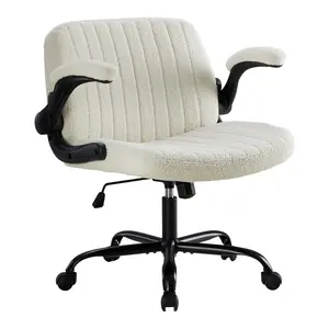 Modern Accent Chair with Wheels and Arms, Wide Seat Criss Cross Lounge Chair, Adjustable Swivel Reading Chair for Living Room Bedroom