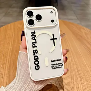 Macaron God's Plan phone case suitable for iPhone 17 16 15 14 13 12 11 X XS Pro Max Plus Air Samsung Galaxy S25 S24 S23 S22 ultra-thin anti drop and wear-resistant magnetic phone case