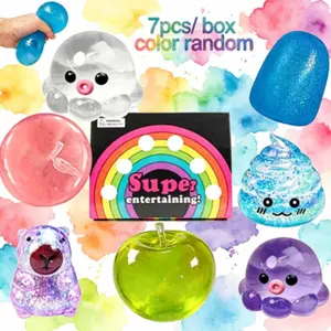 Soft Sensory Stress Relief Toy Set, Malt Candy Simulation Transparent Anti-Pressure Slow Rebound Stretchy Toys, Random Colors
