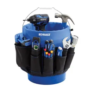 Kobalt Blue Polyester 18-in 5-Gallon Bucket Organizer
