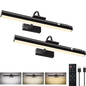 Modern LED Motion Sensor Wall Light, Adjustable Lights, Remote Control & Timer, Adjustable Brightness, Rechargeable Battery, Ideal for Art Galleries