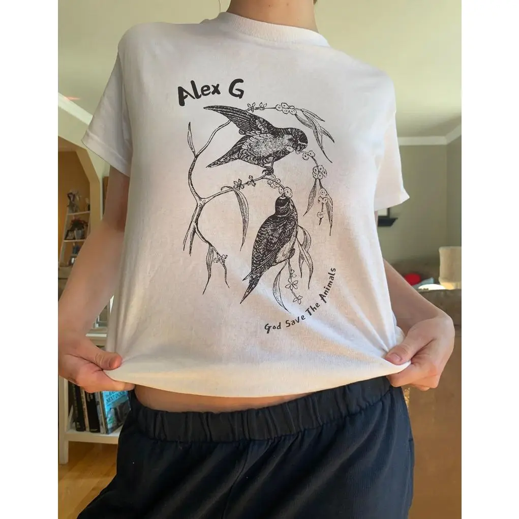 Alex G Shirt- God Save the Animals Birds- Alex G Merch- Minimalist Line Art Band Tee- Alex G Hoodie- Unisex Heavy Cotton Tee