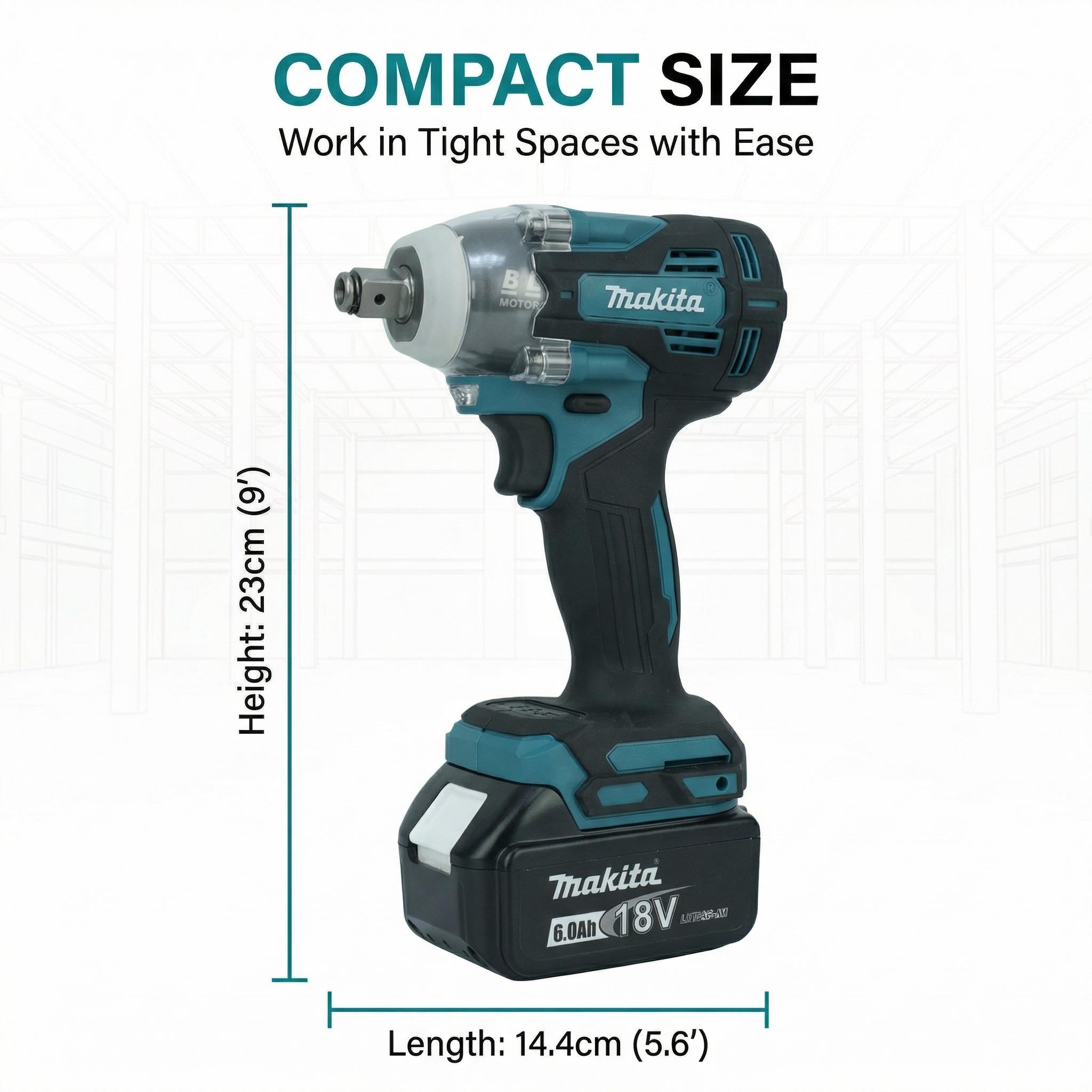 Makita DTW004 Variable Speed Impactool 0-3200r/min  Heavy Duty Fastening  Wrench Kit Includes Makita Battery Charger professional power tool  impact wrench powertools high torque