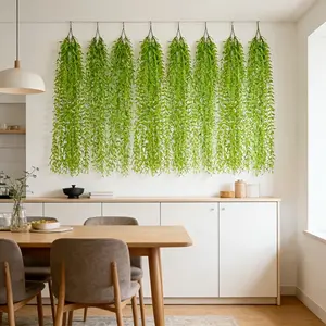 26-Piece Artificial Willow Rattan Set, Durable UV-Resistant Plastic Vine Garland, Hanging Plants for Outdoor Decor