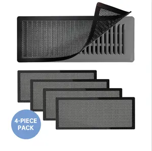 Floor Vent Covers Magnetic - 6 Pack Air Vent Filters Mesh Screen Dust Filter Vent Register Deflectors for Home HVAC AC Grilles & RV Vents - Strong Hold Washable (4x10 inch)