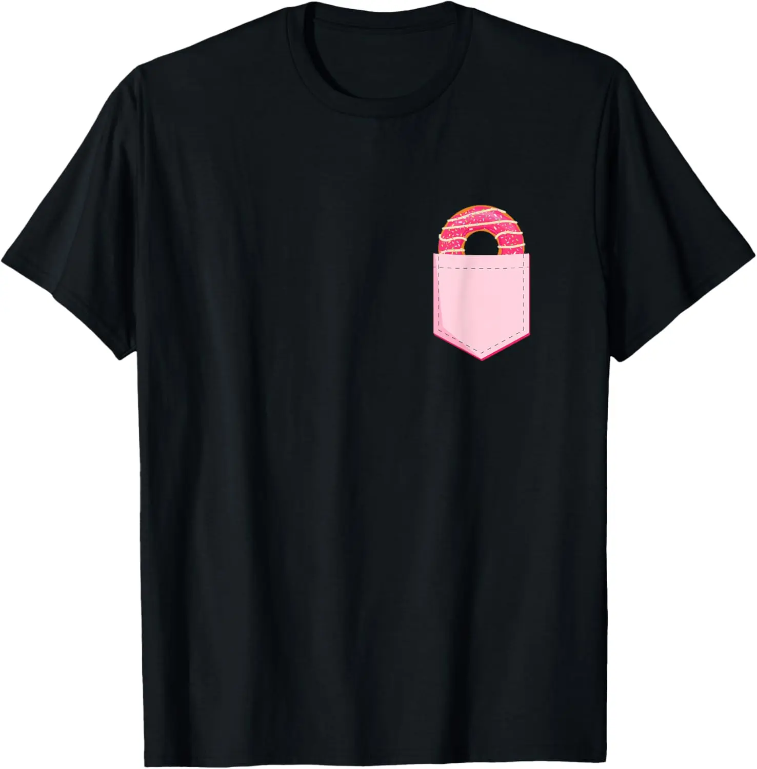 100%cotton Pocket Donut - Funny Pocket Size Doughnut Donut Lover T-Shirt  Top